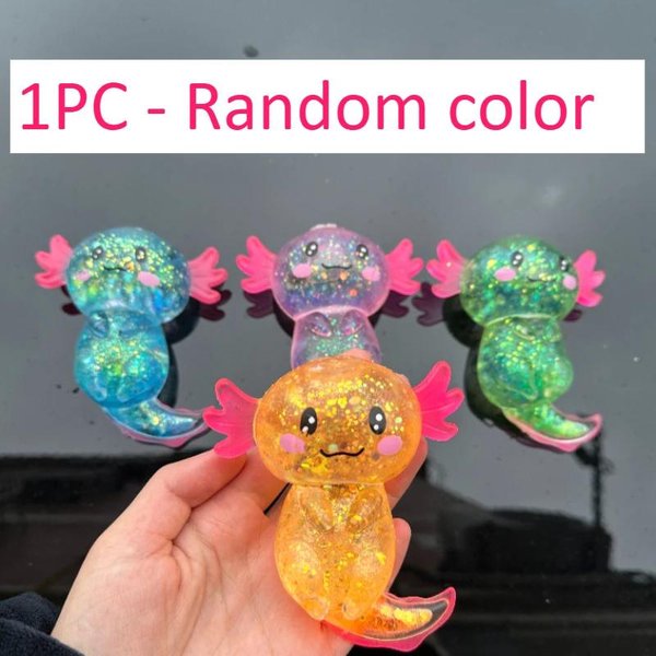 Kolorowy Axolotl Squishy Maltose Fidget Toy RozciąGliwa ŚCiskana Zabawka Do Redukcji Stresu Antystresowa Prezent Na Urodziny-image