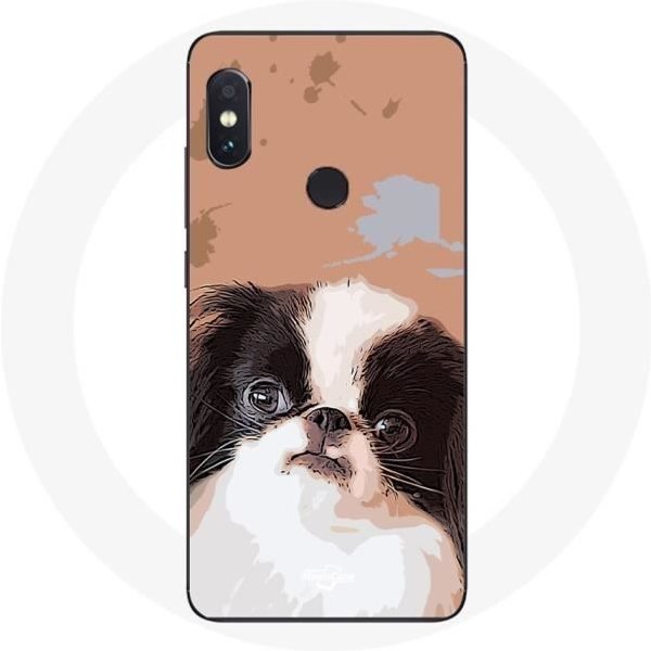 Coque Pour Xiaomi Redmi Note 5 AI Dual Camera ÉPagneul Japonais Noir Et Blanc Race De Chiens-image