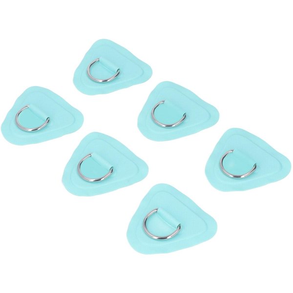 Juego De 6 Unidades De Parche Con Anilla En D De PVC Y Cuerda EláStica, Parche Con Anilla En D De Acero Inoxidable Y Juego De Cuerda EláStica Para Barcos Inflables, Canoas, Kayaks-image