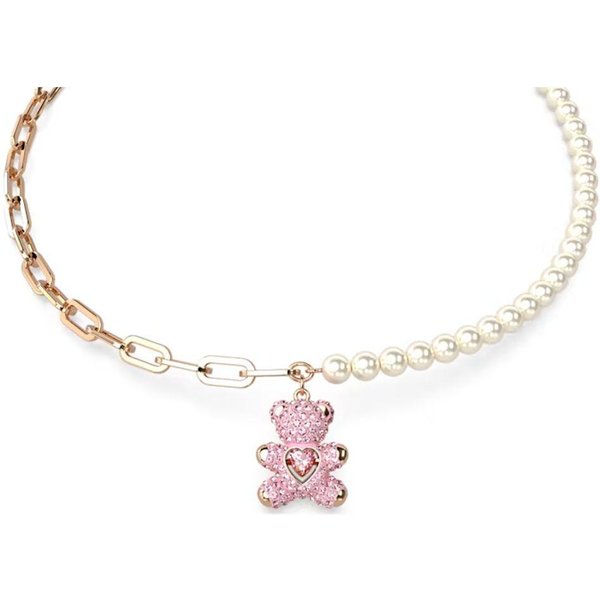 Naszyjnik Z Wisiorkiem NiedźWiadek Swarovski Dla Kobiet RóżOwe ZłOto 5669166 Box (Random Color) White-image