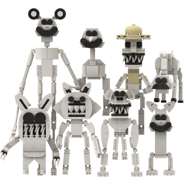 Zoonomaly Zoo Bloques Figura Juguete Zoonomaly Set De Bloques Figura De Juego De Terror Zoonomaly Ladrillo Guardia Gato Koala Monstruo Animales ConstruccióN-image