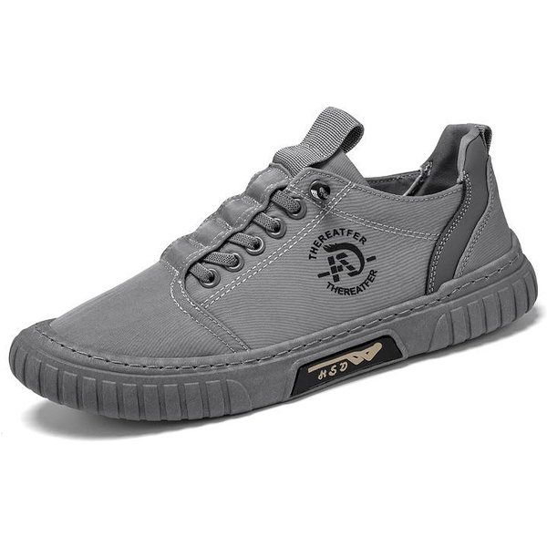 Nuevos Zapatos De Tela EláStica, Zapatos Casuales Para Hombres, Zapatos Transpirables 42 Gris-image