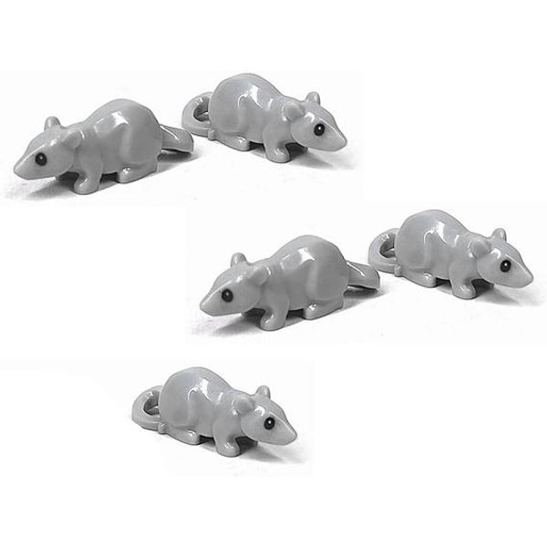 Urocze ZwierzęTa Wąż Mysz WiewióRka Pisklę Figurki DO-IT-YOURSELF Miniaturowe Klocki Budowlane Klocki Zabawki Idealne Dla Dzieci Prezenty Dla Dzieci ZłOżYć Gray-image