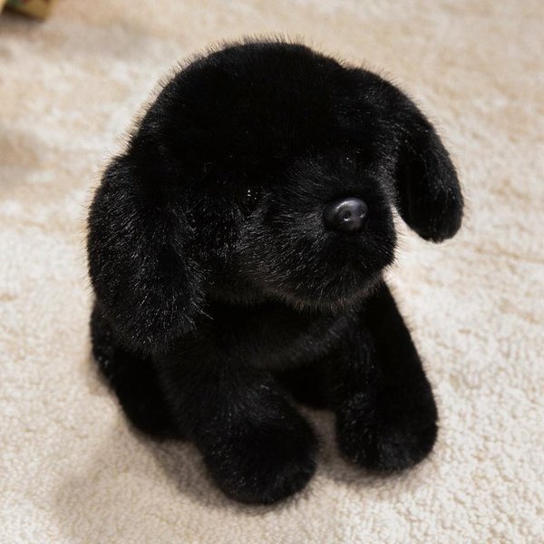 30 Cm Kawaii Puszyste Pluszowe Zabawki Pieski MięKka Poduszka Szczeniak Dla Dziewczynki ChłOpca Chihuahua Pug Schnauzer Corgi Pluszaki MięKka Lalka 30Cm Czarny-image