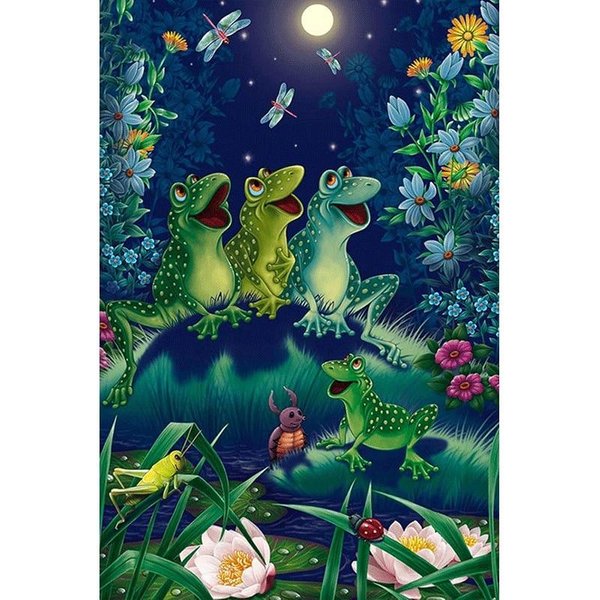 5D DIY Diamentowe Malowanie Grupa żAb Haft KrzyżYkowy Rhinestone Mozaika Do Dekoracji Domu 30X40CM-image