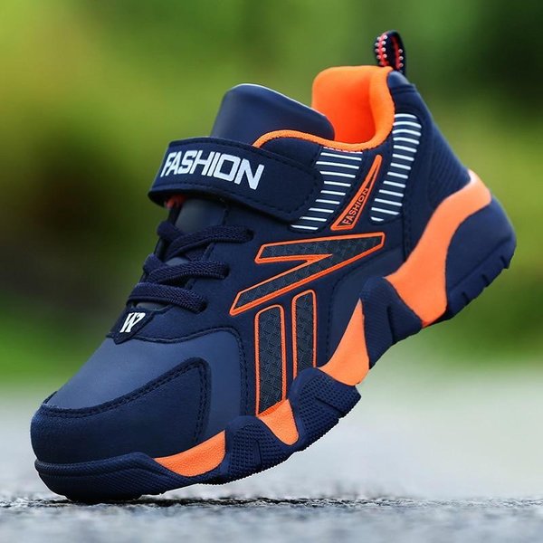 Sportowe DziecięCe Trampki ChłOpięCe Obuwie DziecięCe Trampki DziewczęCe Buty SkóRzane AntypośLizgowe Moda Tenis Infantil Menino Mesh 32 PomarańCzowy-image