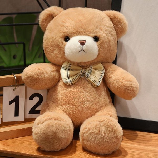 Nowa Urocza MałA Lalka NiedźWiadek Pluszowa Zabawka Miś Lalka DziecięCa Lalka Poduszka Lalka Prezent Urodzinowy 30Cm Brown-image