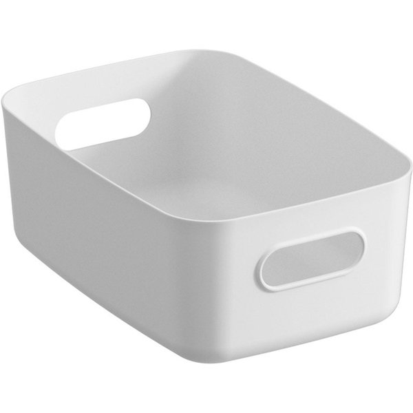 Caja De Almacenamiento De Escritorio De PláStico Organizador Abierto Con Asa Cesta Multifuncional Para CosméTicos Juguetes-image