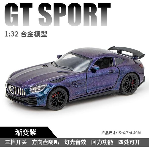 1:32 Mercedes Benz Gt Gt3 Niemiecki SamochóD Sportowy Stop Alloy & Symulacja Model Samochodu Diecasts Metalowe Pojazdy Model Samochodu Symulacja Kolekcja-image