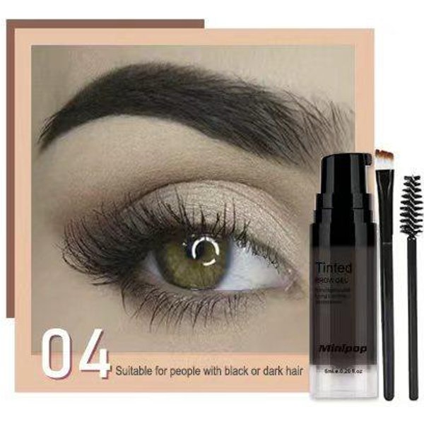 Mascara De Cejas Tintada 24H Impermeable Gel Voluminizador Para Cejas 4#-image