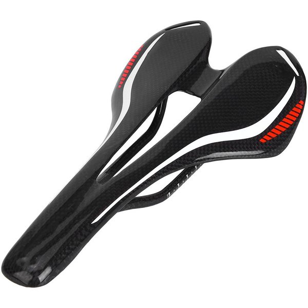 Negro Fibra De Carbono Completa Brillante Ultraligero Exterior Carretera Bicicleta De MontañA Bicicleta SillíN De Ciclismo Hueco-image