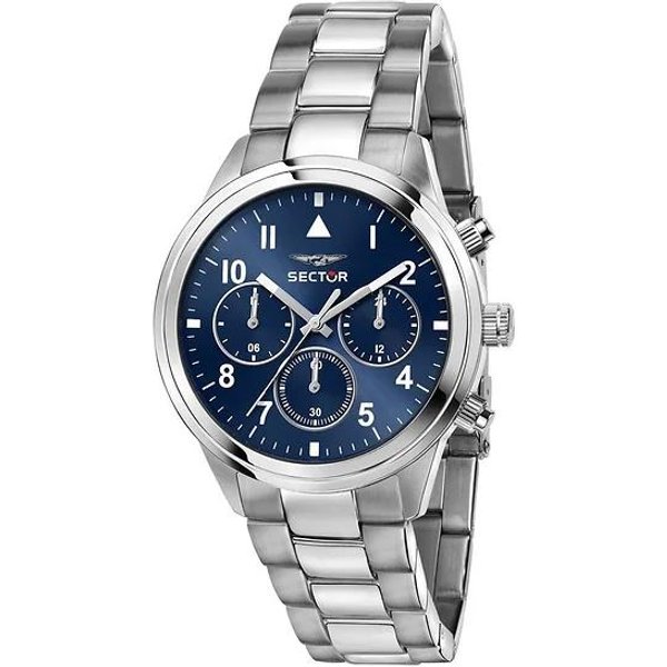 Reloj Unisex Sector 670 MultifuncióN Doble Hora Acero Inoxidable Esfera Azul Cuarzo R3253540012-image