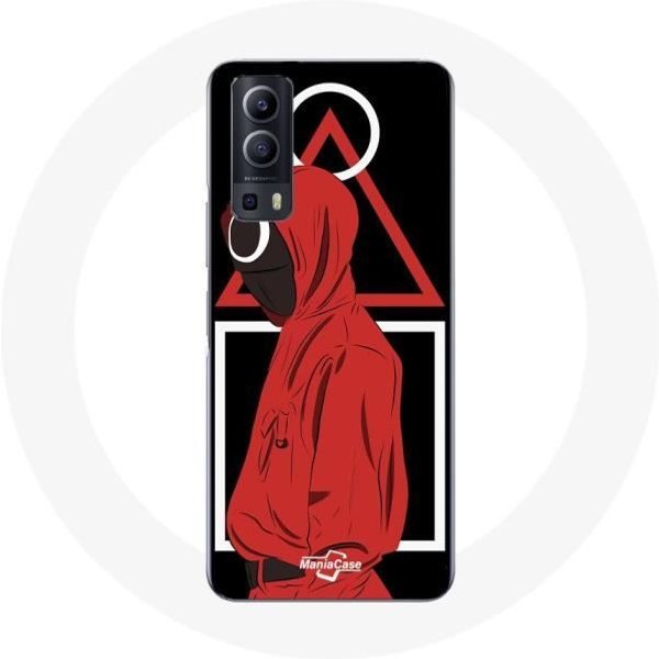 Funda - Vivo - Y72 - Flexible - Negra - Juego Del Calamar - SíMbolos TriáNgulo, Cuadrado, CíRculo Negro-image