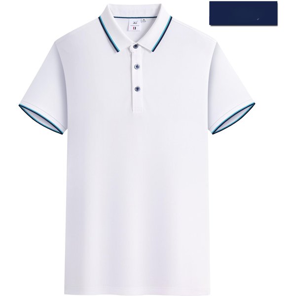 Koszulka Z KróTkim RęKawem MęSka Koszulka Polo Prosta Koszulka Letnia Klapy PółRęKaw Jednolity Kolor Top Cienka Koszulka MęSka Xxxl White-image