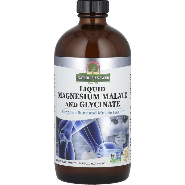 Nature's Answer, Malato Y Glicinato De Magnesio LíQuido, 480 Ml (16 Onzas LíQuidas)-image
