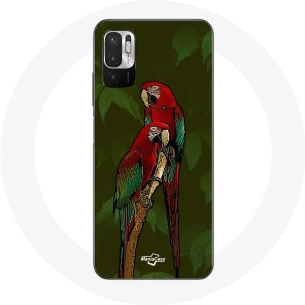 Funda - Xiaomi - Redmi Note 10 5G - Perico Pionus - Rojo - Flexible Rojo-image