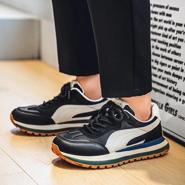 Nuevos Zapatos Deportivos Casuales De Moda Para Hombre Con Cordones, Color A Juego, CóModos, Suela Gruesa, Aumento De Altura, Resistentes Al Desgaste, Antideslizantes, De Tendencia 39-image