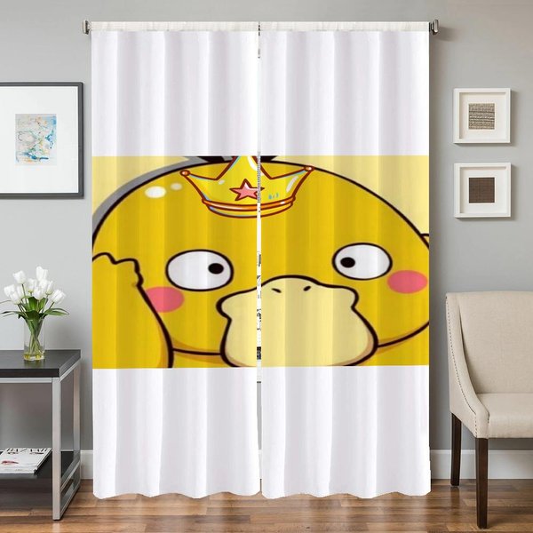 Dom WnęTrze Kuchnia ZasłOny Do Salonu 2 CzęśCi ZaciemniająCe ZasłOny Drzwiowe P-Psyduck Przegroda Dekoracja Sypialni W50Xh70Cmx2Pcs-Cl-image