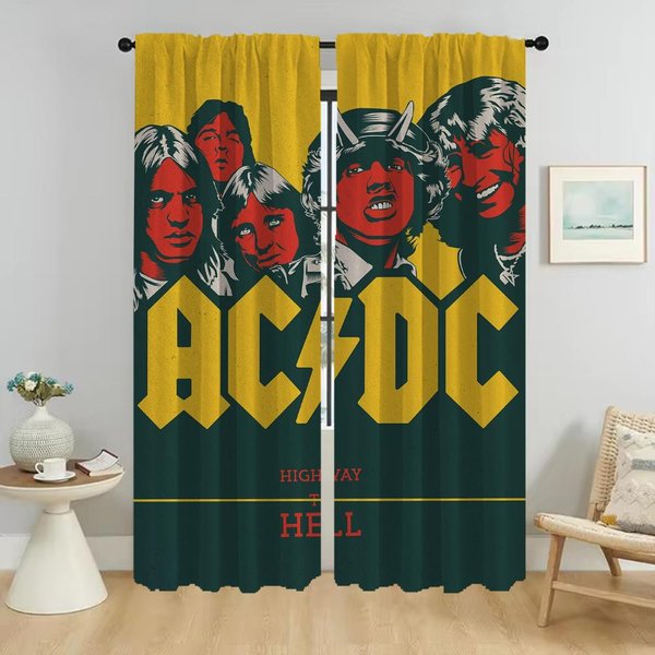 Rock-Acdc Eleganckie ZasłOny Pokojowe Do PrzedziałU Na Kamerę ZasłOny Do WnęTrza Domu 2 Sztuki ZasłOna Do Salonu Tiul Do Sypialni Dziecko W50Xh70Cmx2Pcs-Cl Gray-image
