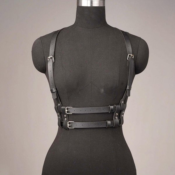 CinturóN De Moda Punk Para Mujer Estilo Callejero Moldeador De Cintura Tirantes Para Mujer ArnéS Corporal CinturóN Corsé Accesorios De Ropa GóTica Adjustable Gray-image