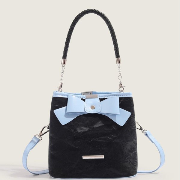 Bolso Cubo De Verano De Alta Gama Con Lazo Para Mujer Con DiseñO De Nicho Bolso De Mano De Lujo Ligero Bolso Cruzado Para Mujer-image