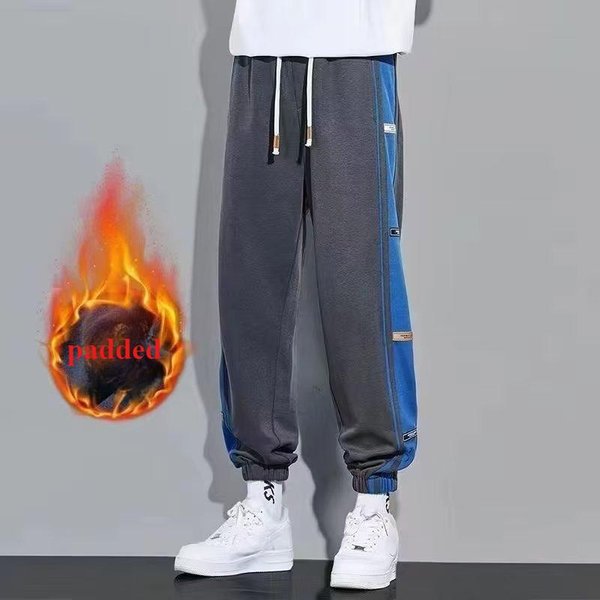 Pantalones Deportivos Con CordóN Ajustable Para Primavera Y OtoñO Para Hombres Y NiñOs, Holgados, Rectos, Con Empalme De Cien Yardas, Informales, De Talla Grande. 2XL Gray-image