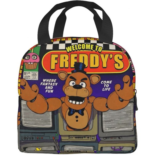 Fnaf At Freddys Akcesoria Izolowana Torba Lunchowa Na Szkołę Biuro Torba Do Przechowywania Jedzenia PrzenośNy Cooler Termiczny Lunchbox Option 1-image