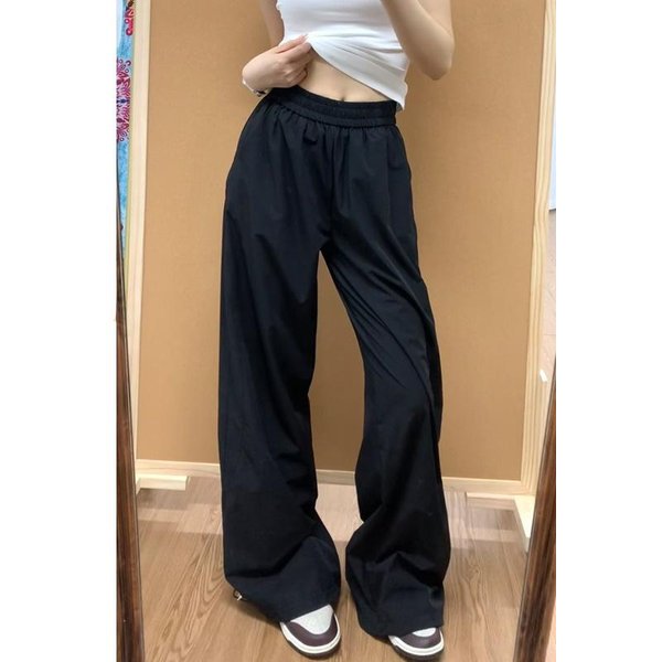 Pantalones De Trabajo Azul Marino De Secado RáPido Para Mujer En Verano, Pantalones Finos, Holgados, Rectos, De Pierna Ancha, Pantalones Deportivos Casuales PequeñOs XL-image