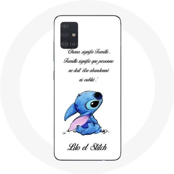 Funda - Maniacase - Samsung Galaxy A51 - Lilo Y Stitch - Flexible - Blanca Blanco-image