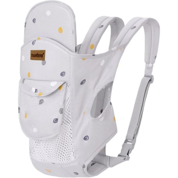 Bolsa Canguro Para Bebé Mochilas MultifuncióN PortabebéS Sling Wrap Para ReciéN Nacido PortabebéS Wrap ReciéN Nacido Style D White-image