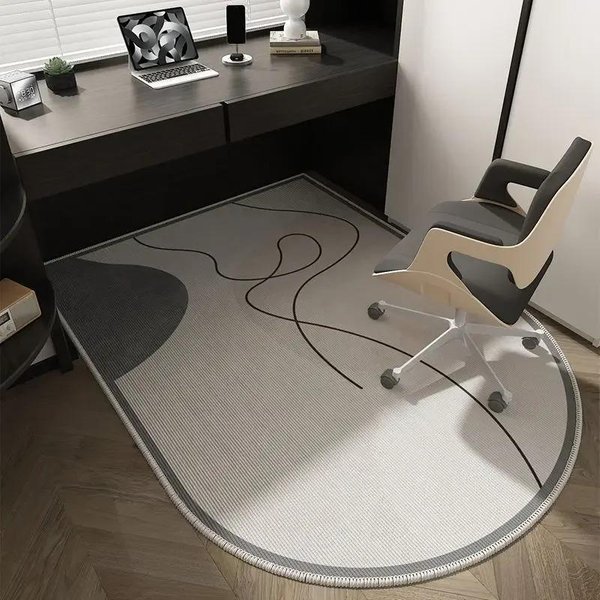 Mat Na PodłOgę Do KrzesłA Komputerowego W Stylu Light Luxury, Cichy Dywanik Pod Obrotowe KrzesłO Do Gabinetu, Biura, Sypialni, Pokoju Gier, Dekoracja Domu 120X100Cm 47X40Inch-image