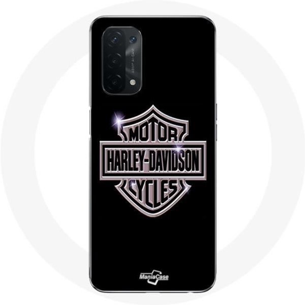 Funda Para Oppo A74 5G - Maniacase - Harley Davidson - Flexible - Blanca - Mixta-image