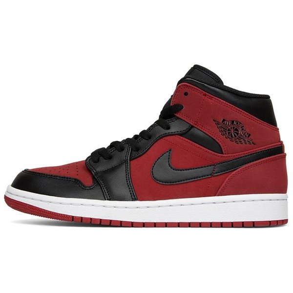 Air Jordan 1 Mid 'Reverse Banned Gym Red Black' 554724-610 46 Black-image