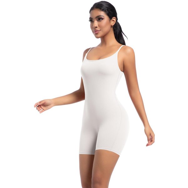 Mono Deportivo Sin Espalda Auroth Para Mujer Sin Costuras De Una Pieza Yoga Romper Pantalones Cortos De Entrenamiento Running Fitness Body XL Gris Oscuro-image