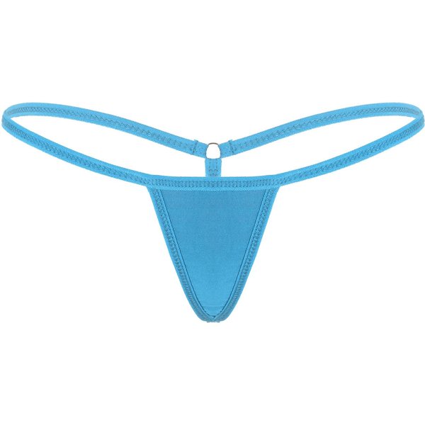 Tangas Sexys Para Mujer, Ropa Interior, Parte Inferior De Bikini De Talle Bajo One Size Azul Cielo-image