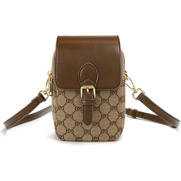 Bolso Para TeléFono MóVil De Moda Coreana Para Mujer Nuevo Bolso PequeñO Para TeléFono MóVil Bolso Para Mujer Estampado Multicapa Correa Oblicua Bolso De Hombro PequeñO-image