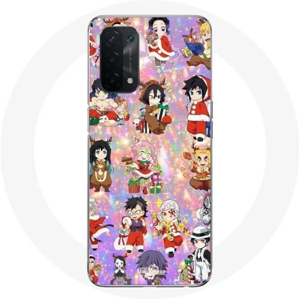 Funda - Maniacase - Oppo A74 5G - Flexible - Negro - Demon Slayer Feliz Navidad-image