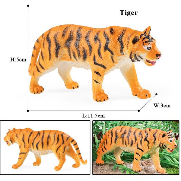 Oenux Animales Salvajes Africanos LeóN Tigre Yak AntíLope Cocodrilo Cebra Pantera Negra Figuras Modelo DecoracióN Del Hogar Juguete Regalo Para NiñOs-image