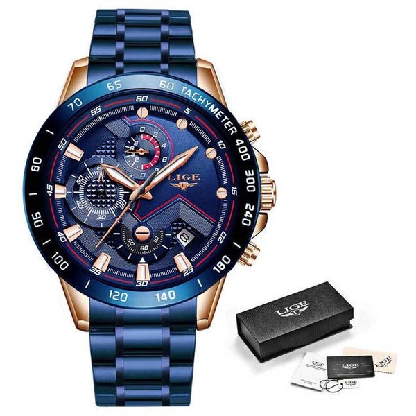 Reloj Lige 2019 Cuarzo Hombre Con CronóGrafo En Acero Inoxidable Varios Colores Azul-image