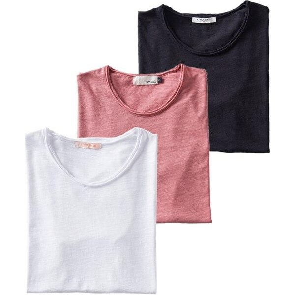 3 Sztuk/Zestaw Lato 100% BawełNa O-Neck T-Shirt MężCzyźNi Soild 10 Kolory MęSkie Koszulki Casual KróTki RęKaw MężCzyzna Podstawowe Topy Tees M Black-image