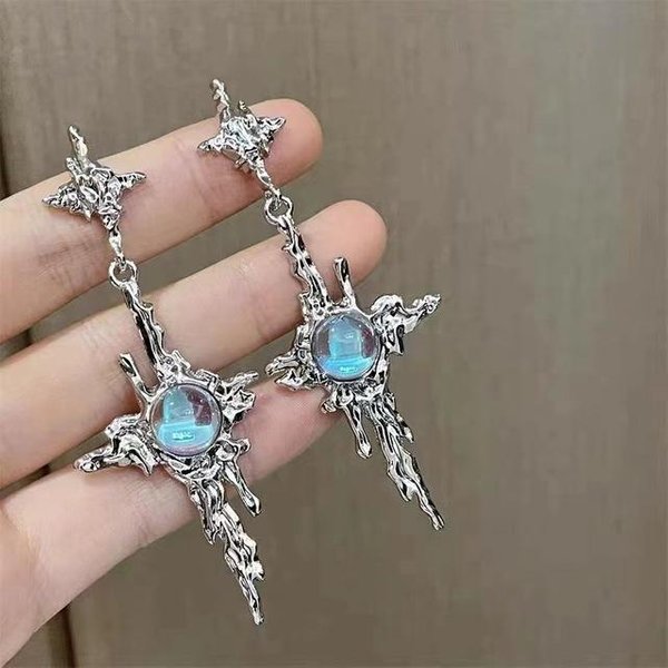 Nuevos Pendientes Con Colgante De Cruz Personalizados, Pendientes Elegantes De Color Plateado Refinado Para Mujer, Regalo De JoyeríA De Moda De Alta Calidad-image