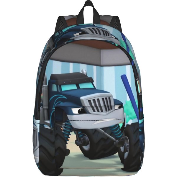 Mochila Genial Blaze Y Los Monster Machines Con Bolsillo Mochila Diaria Para Trabajo De Instituto Para Hombres Mujeres Bolso De Hombro Para PortáTil 14 Inches-image