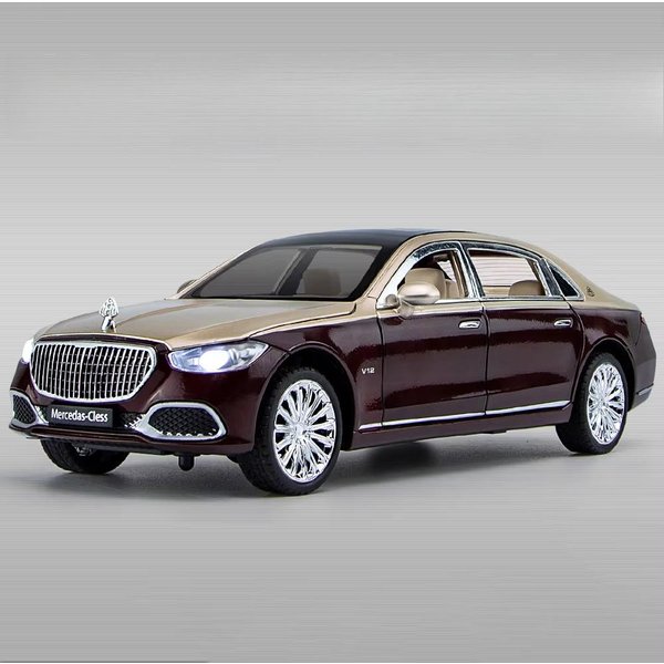 1:Model Samochodu Zabawka Skala 24 S680 Drzwi Otwierane DźWięK ŚWiatłO Pull Back Metal Diecast Modele AmortyzująCe Kolekcja Dla ChłOpcóW Prezenty-image