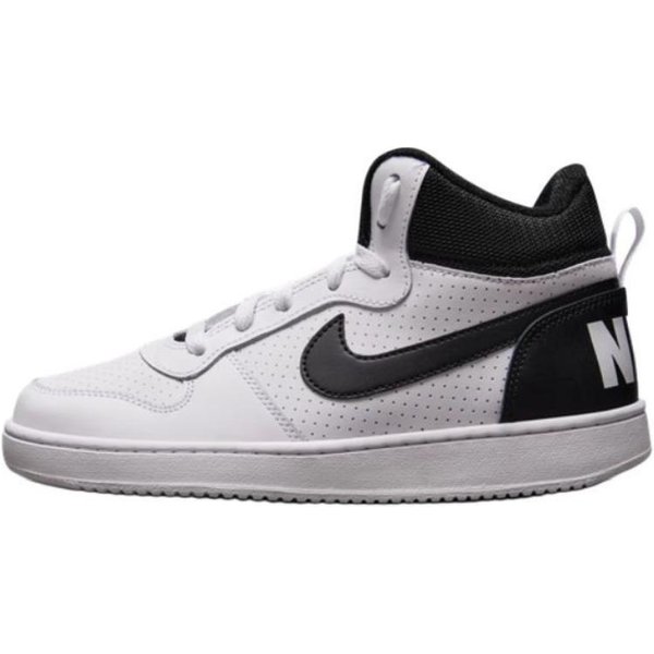 Zapatillas Nike Court Borough De Cuero Tejido CóModas VersáTiles Antideslizantes AbsorcióN De Impactos Duraderas Transpirables De CañA Media Para NiñOs Zapatillas Para NiñOs 839977-101 36.5 Gray-image