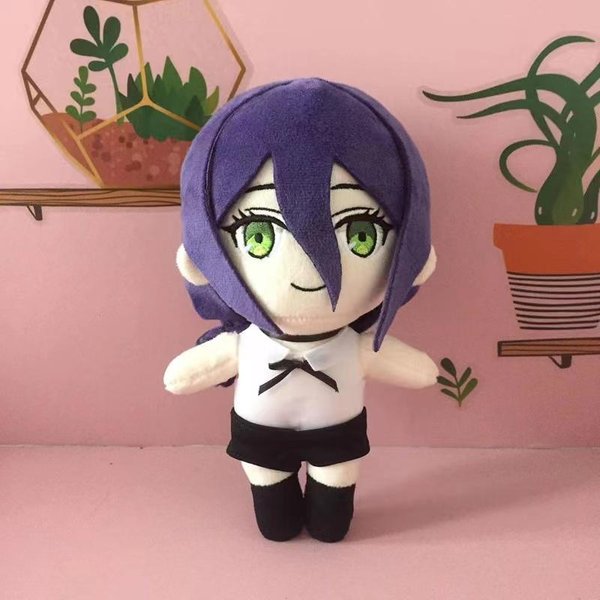 MuñEco De Peluche Cosplay De Reze De Chainsaw Man Anime 20 Cm Lindo Suave Almohada Rellena Regalo De CumpleañOs 20Cm Blue-image