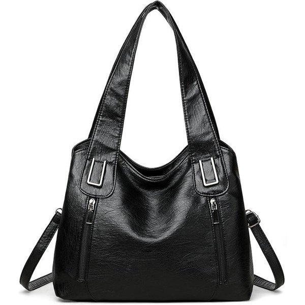 Nowa Torba Tote O DużEj PojemnośCi Modna Torba Na Ramię Dojazdowa Wszechstronna Torba Crossbody MięKka SkóRa Torba Podpachowa Torba Damska Black-image
