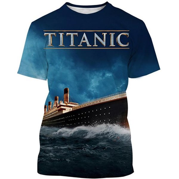 Titanic Film Drukowane 3D Koszulki MęSkie Damskie Codzienne Moda Streetwear Oversize KróTki RęKaw Koszulka MęSkie T-Shirty Topy Odzież MęSka XS-image