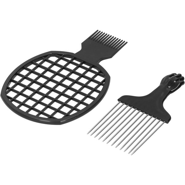 Peine De PúAs Para El Pelo PuñO Dientes Anchos Peine Para Trenzas Afro Herramienta De PeluqueríA Para SalóN De PeluqueríA-image
