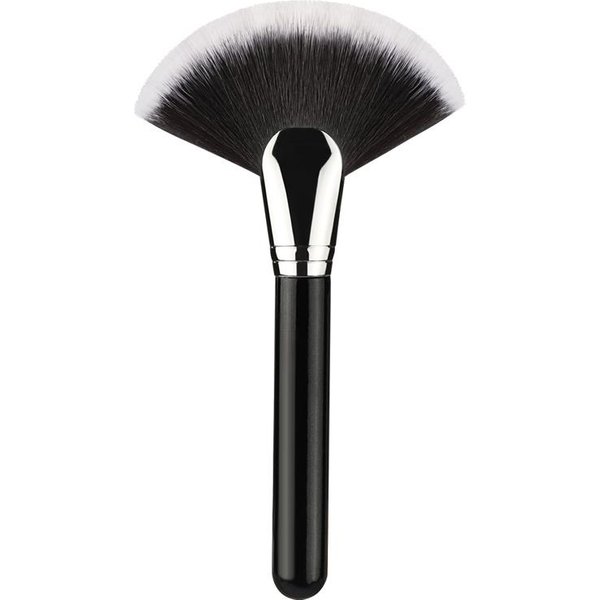 1 Pieza Brocha Grande Abanico Maquillaje Polvo Facial Base Colorete Corrector Herramientas CosméTicas-image