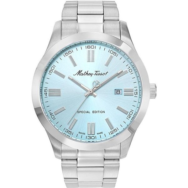 Reloj Mathey-Tissot Mathy I Jumbo Special Edition De Acero Inoxidable Con Esfera Azul Y Cuarzo H455SK Para Hombre Azul-image